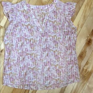 Eyelet Pink and White Women's Top